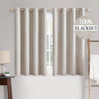 MIULEE 100% Blackout Linen Textured Curtains by MIULEE
