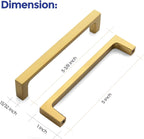 Ravinte Brushed Brass Solid Pulls Cabinet Handles 5 Inch 15 Pack