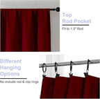 Simplebrand Ava Red Short Blackout Curtains - Image 4