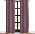 NICETOWN Blackout Curtains for Bedroom, Dry Rose, 34 W by 80 L, Thermal - Image 2