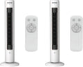 Hurricane Triple Action Air Enhancing Tower Fan, White, 40in, 2 Pack