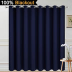 Yakamok 100% Blackout Sliding Door Curtains, Thermal Insulated Grommet Full - Image 2