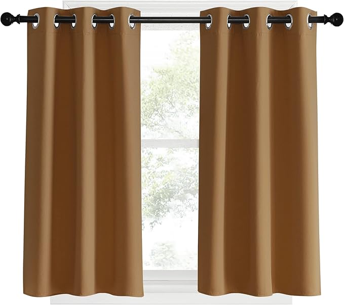 NICETOWN Window Curtains Blackout Drapes, 1 Pair, 34 by 40-inch, Thermal - Image 2
