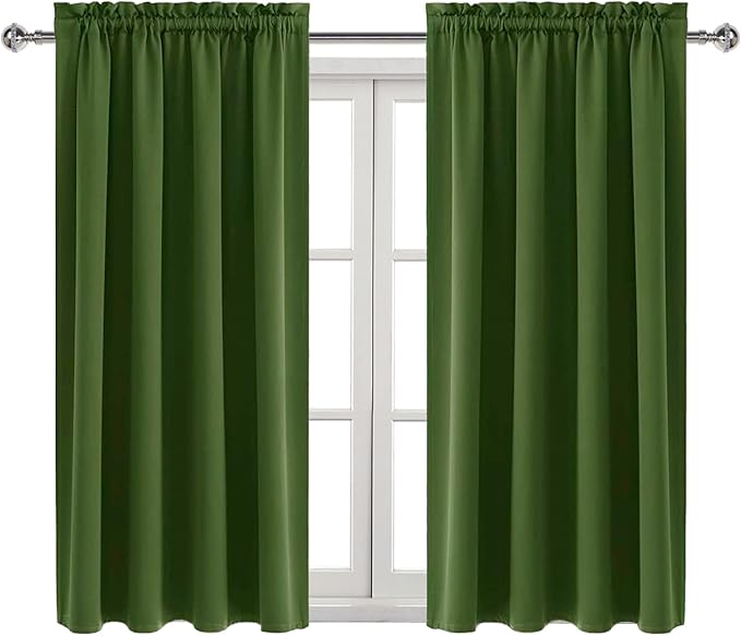 DWCN Christmas Olive Green Room Darkening Blackout Curtains - Image 9