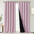 NICETOWN Full Shading Curtains for Windows, Baby Pink, 62 inches W x 95 inches L by NICETOWN