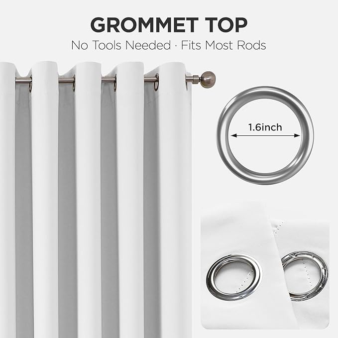 Joydeco Blackout Door Curtain for Doorway Privacy 84 Inches Long, Grommet - Image 9
