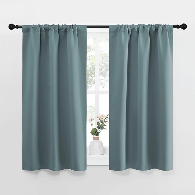 NICETOWN Greyish Blue Blackout Curtains Panels by NICETOWN