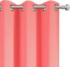 LEMOMO Coral Blackout Curtains 42 x 54 Inch Length Set of 2 Panels Grommet - Image 7