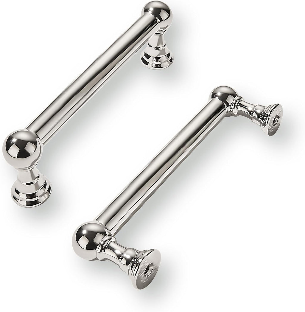 khtumeware 10 Pack 6 Inch Hole Center Champagne Bronze Cabinet Pulls Heavy Duty Solid Satin Brass Cabinet Handles for cabinets Dressers Kitchens Handles Bathroom cabinets