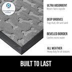 GORILLA GRIP 100% Waterproof All-Season WeatherMAX Doormat, US Designed Natural - Image 2
