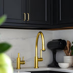 HOME EDIT Brushed Gold Solid Cabinet Handles & Pulls 5 Inch 5 Pack