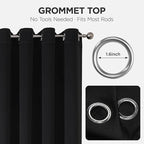 Joydeco Blackout Door Curtain for Doorway Privacy 80 Inches Long, Grommet - Image 9