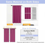 Simplebrand Ava Hot Pink Short Blackout Curtains - Image 9