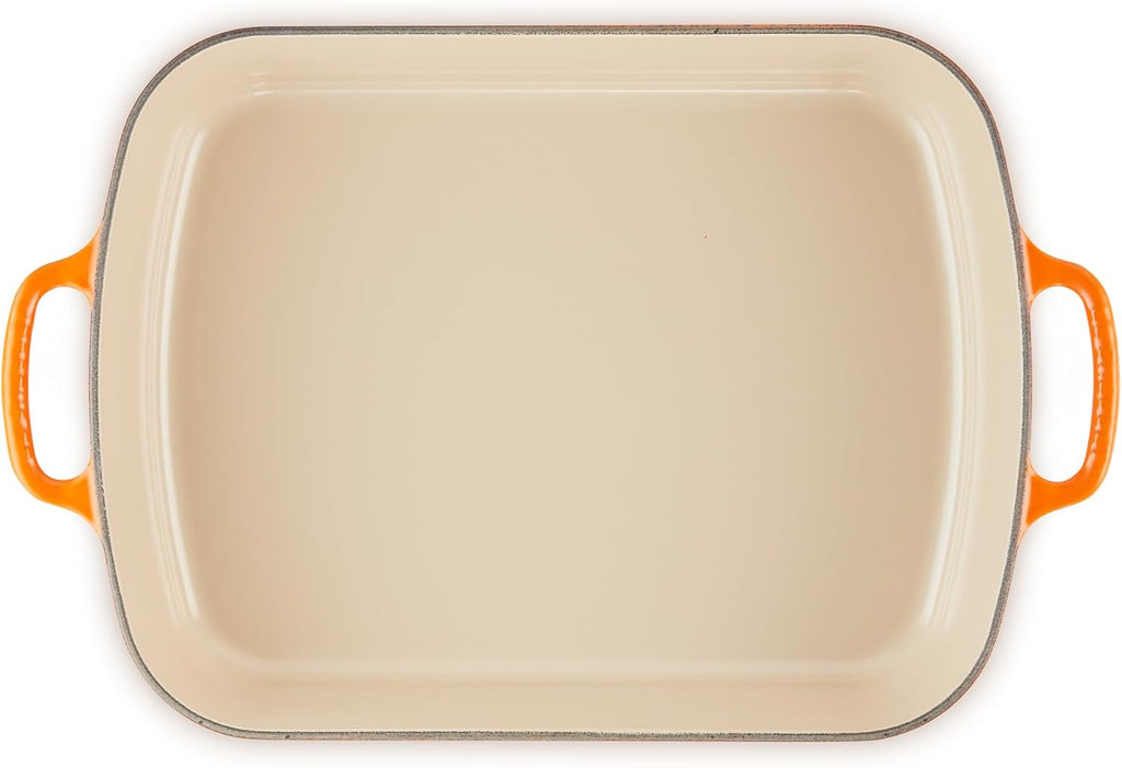 Le Creuset Enameled Cast Iron Rectangular Roaster, 5.25 qt., Flame