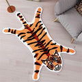 Tiger Print Rug Animal Printed Small Area Rugs Faux Cowhide Skin Leather by yingda1992