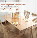 RostiKong 36 x 54 Inch Clear Table Cover Protector Rectangular Plastic Vinyl Roll Kitchen Dining Room Table Cloths Office Desk Pad Kitchen Floor Highchair Mat Outdoor Party Tablecloth Picnic Table Mat