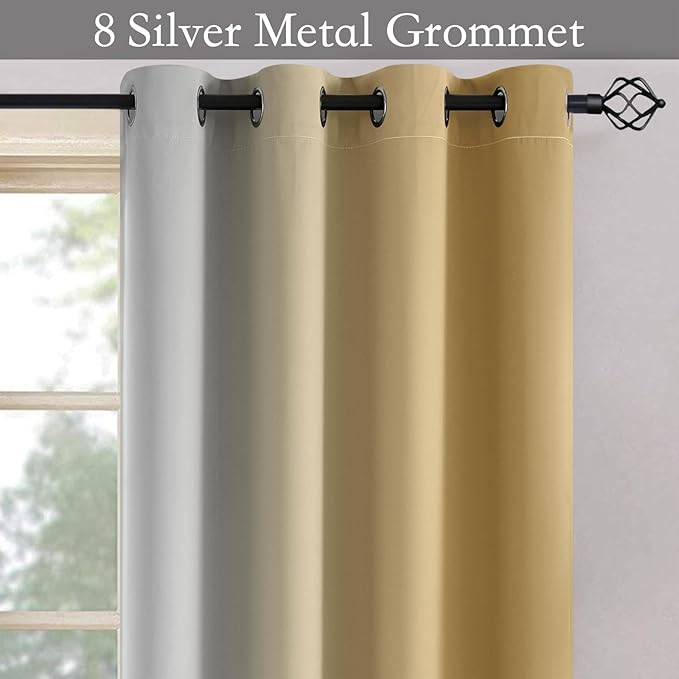 SimpleHome Ombre Room Darkening Curtains 96 inches Length - Image 4
