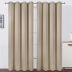 LEMOMO Blackout Curtains 66 x 84 inch/Khaki Curtains Set of 2 Panels/Thermal by Lemomo