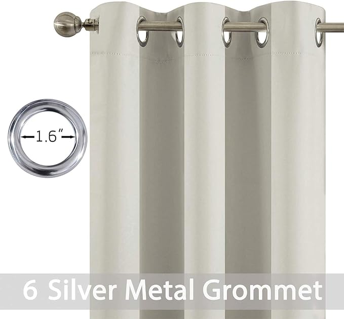 Yakamok Blackout Curtains Room Darkening Thermal Insulated Grommet top Window - Image 3