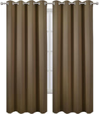 LEMOMO Blackout Curtains 66 x 84 inch/Brown Curtains Set of 2 Panels/Thermal - Image 2