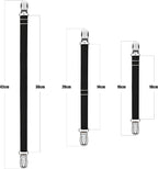 Boao 12 Pcs Bedsheet Strap Elastic Clip, Black, 8-12 Inch Length