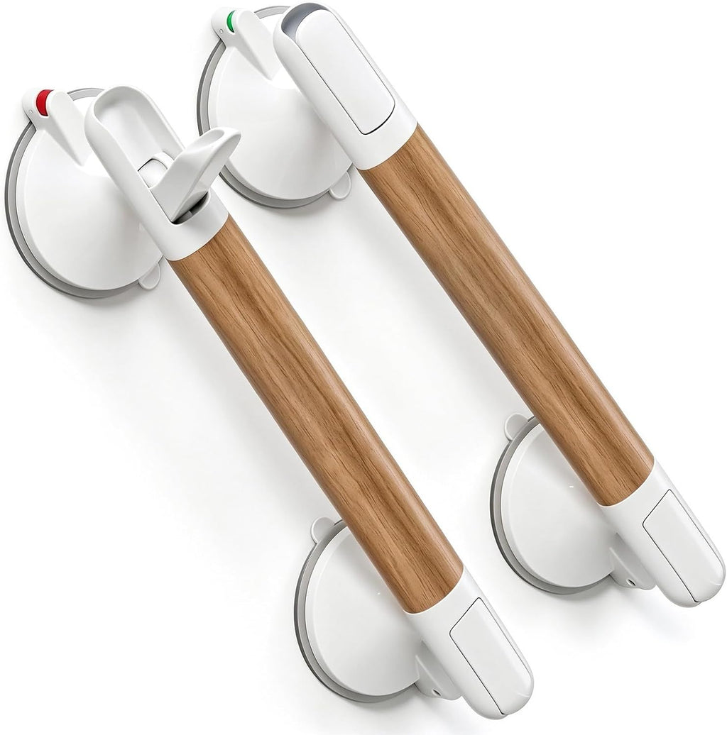 2 Pack Grab Bars For Shower, 15'' Suction Cup Shower Handle for Seniors