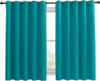 NICETOWN Thermal Insulated Peacock Teal Blackout Curtains - Image 2