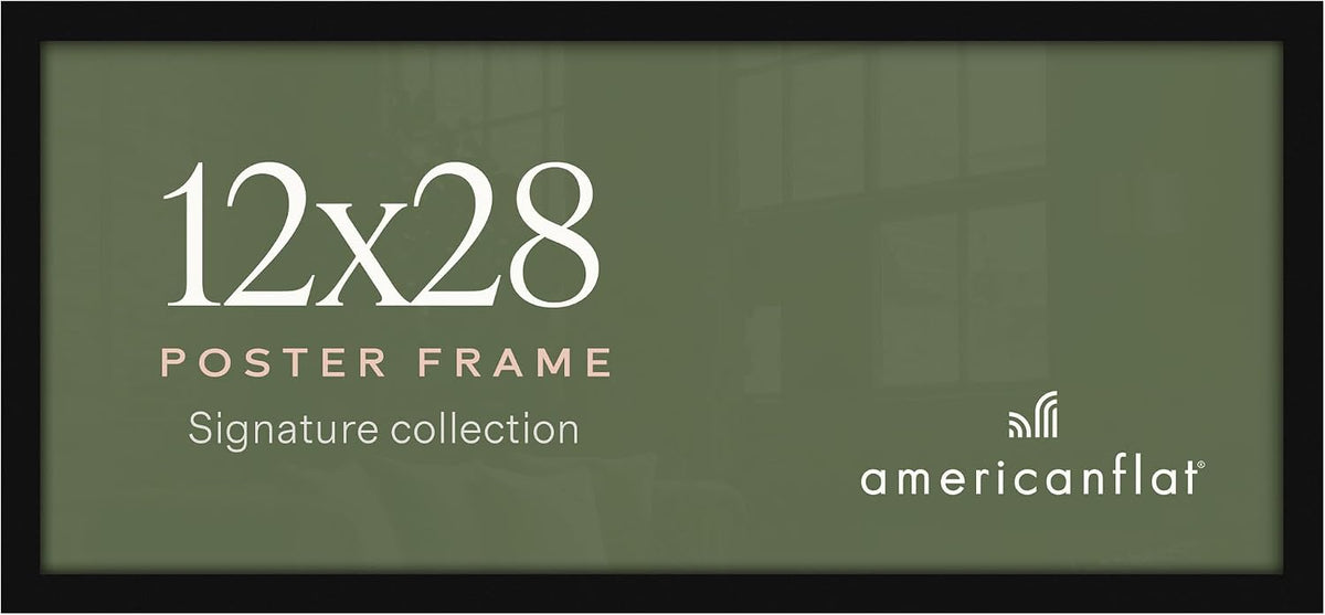 Americanflat 12x18 Picture Frame - Engineered Wood - Black