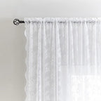 YJ YANJUN Vintage Lace Curtains 80 Inch Length - Image 2