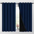 Yakamok Navy Blue 100% Blackout Curtains Energy Saving Thermal Insulated 2 by Yakamok