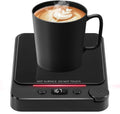 Fast Heating Coffee Mug Warmer,POLEDY Auto Shut Off Cup Warmer, Electric Beverage Warmer for Tea, Milk, Cocoa with 2-12H Timer, 3-Temp Settings Candle Warmer Plate, Black Smart Candle Melter