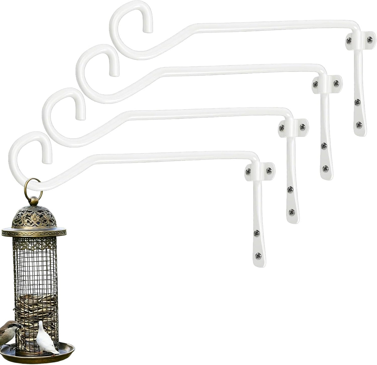 10IN Plant Hangers Outdoor, Metal Wall Mount for Planters & Decor, 2 Pcs