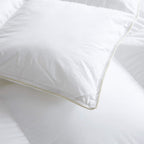 Luxurious Goose Feather Down Fiber Comforter King Size, Extra Fluffy Duvet Insert, Ultra-Soft, Breathable, Baffle Box Design, All Season Hotel Luxury (Palatial King 120" x 98" White)