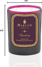 HARLEM CANDLE CO. Speakeasy - Luxury Scented Soy Candle, 11 oz - 80-Hour Burn Time | Palo Santo, Cardamom, Incense, Bourbon, Tobacco and Patchouli | Scented Candles for Home