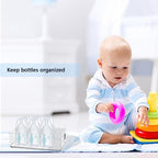 Baby Bottle Organizer, Plastic Storage Center for Baby Bottles