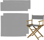 STAY GENT 2 Set Replacement Cover Canvas for Directors Chair, 20cm X 52cm + 52cm X 41cm, Grey