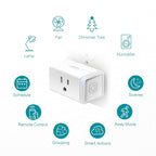 Kasa Smart Plug HS103P4, Smart Wi-Fi Outlet, Touch Actuator, Works with Alexa, Echo, Google Home, No Hub Required, 15 Amp, UL Certified, 4-Pack, White