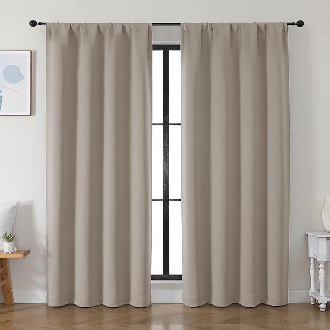 Simplebrand Ava Stone Blackout Curtains by Simplebrand