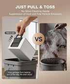 Touchless Vacuum Dustpan, 26kPa Suction, Bagged, Auto/Manual Mode