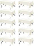 10-Pack Ivory Tablecloths for Rectangle Tables, 60 x 102 Inches
