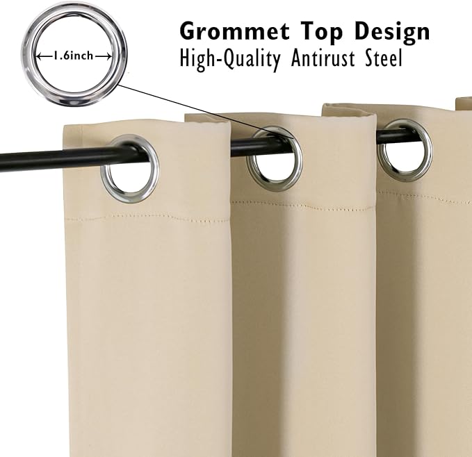 ChrisDowa Blackout Curtains 48 inches Long - Image 2