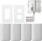 Tellegloww Safety Outlet Cover Box, 8 Pack