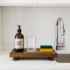 Acacia Wood Risers for Bathroom Tray Kitchen Counter Decor Sink Soap Dish