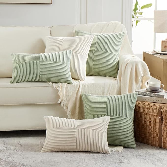 Fancy Homi 2 Packs Cream Samll Decorative Throw Pillow Covers 14x14 Inch - Image 7