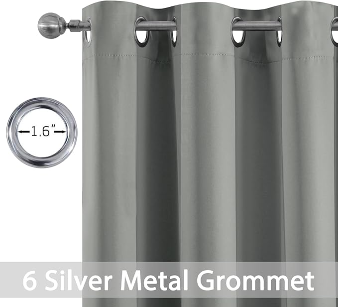 Yakamok Dove Grey Room Darking 63 Inch Length 2 Panel Sets - Image 2