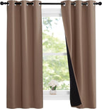 NICETOWN Cappucciono Kitchen Full Blackout Short Curtain Panels, Super Thick - Image 2