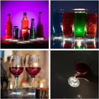 12P LED Coasters for Drinks, Led Bar Coaster for Bottle Liquor Sticker