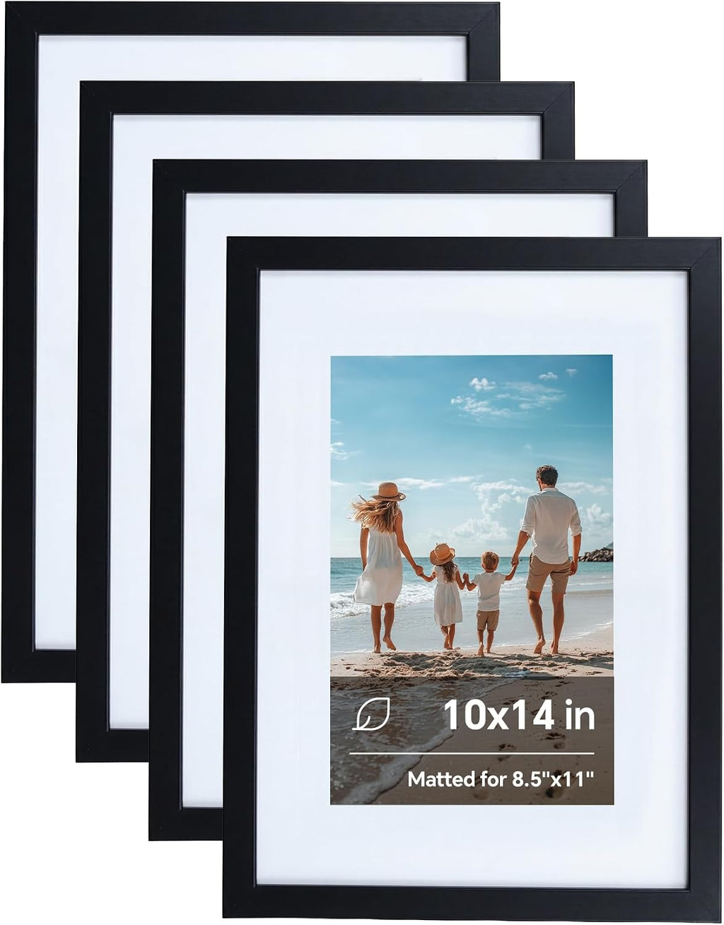 11x14 Black Picture Frames Set of 4, Gallery Wall, Poster Frame