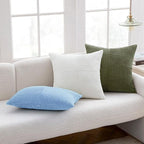 MIULEE Light Blue Decorative Throw Pillow Covers 18x18 Inch - Image 5