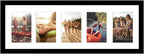 Americanflat 4x6 Collage Picture Frame - Fits 5 - Engineered Wood - Black